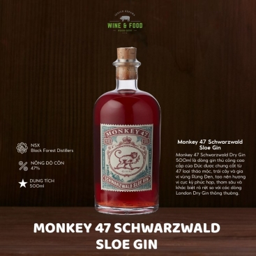 Rượu Monkey 47 Schwarzwald Sloe Gin 500ml chính hãng