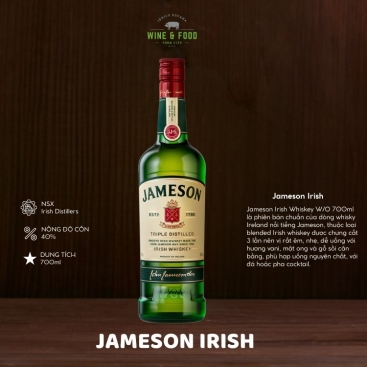Jameson Irish Whiskey W/O 700ml