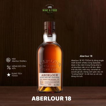 Rượu Aberlour 18 YO Scotch Whisky 700ml 