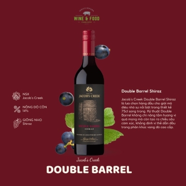Rượu vang đỏ Barossa Jacob Creek Double Barrel Shiraz 6X75CL