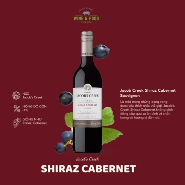 Rượu vang đỏ Nam Úc Jacob Creek Shiraz Cabernet Sauvignon 6X75CL