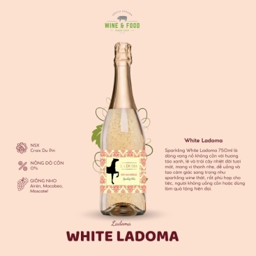 Sparkling không cồn White Ladoma 750ml 
