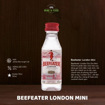 Rượu Beefeater London Dry Gin Mini 50ml