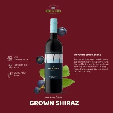 Rượu vang đỏ Trentham Estate Grown Shiraz (14.5%) 750ml (Úc)