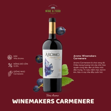 Rượu vang đỏ Winemakers Selection - Marselan, Carmenere (13.5%/Vol) 750ml (Chile)