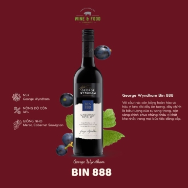 Rượu vang đỏ Úc George Wyndham Bin 888 6X75CL