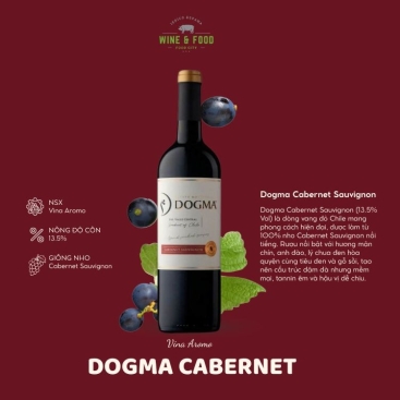 Rượu Vang đỏ Dogma Cabernet Sauvignon (13.5%/Vol) (Chile)