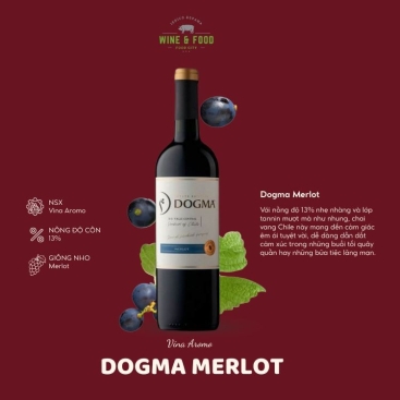 Rượu Vang đỏ Dogma Merlot (13%/Vol) (Chile)