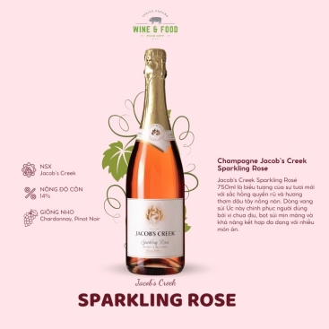 Rượu vang hồng Champagne Jacob Creek Sparkling Rose 750ml