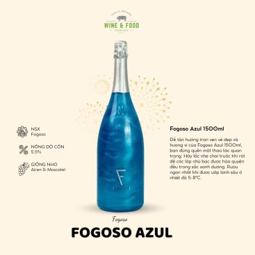 Rượu vang nổ trái cây Fogoso Azul 1500ml (Chai)