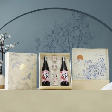 Hộp Quà Vạn Phúc Rượu Sake Nishinoseki Hana 720ml